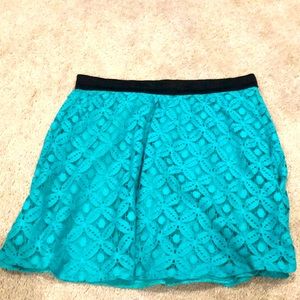 Teal Lace Skirt